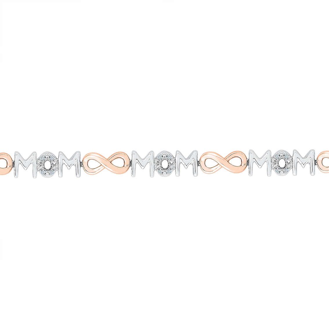 14K Rose Gold Over Sterling Silver 1/10 CTW Fashion Bracelet - Image 2 of 2