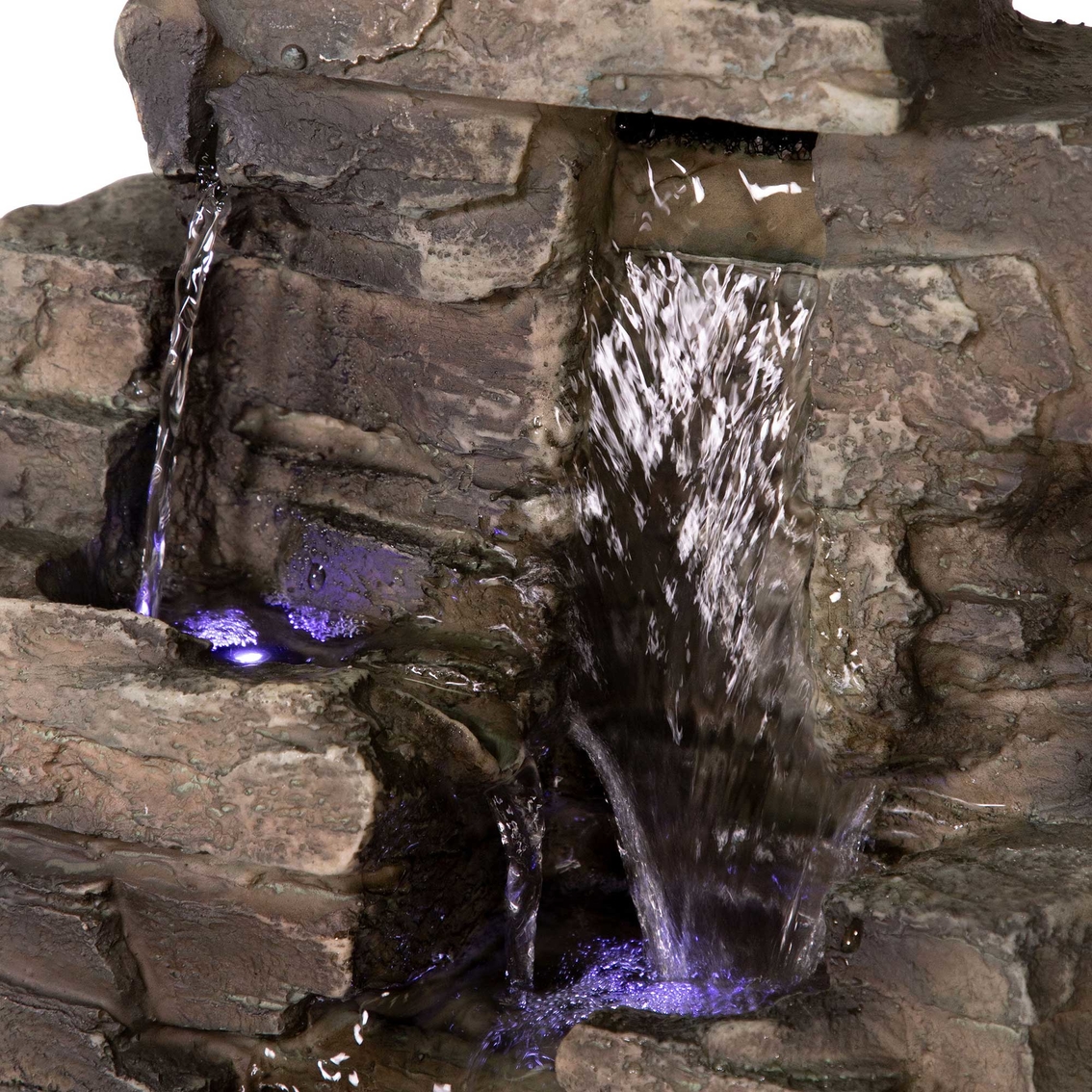 Alpine Cascading Tabletop Fountain with LED Lights - Image 4 of 7