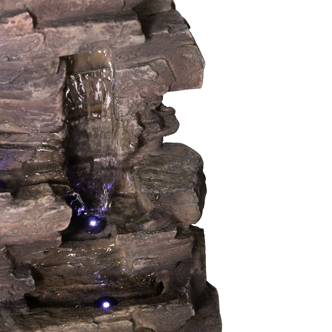 Alpine Cascading Tabletop Fountain with LED Lights - Image 6 of 7