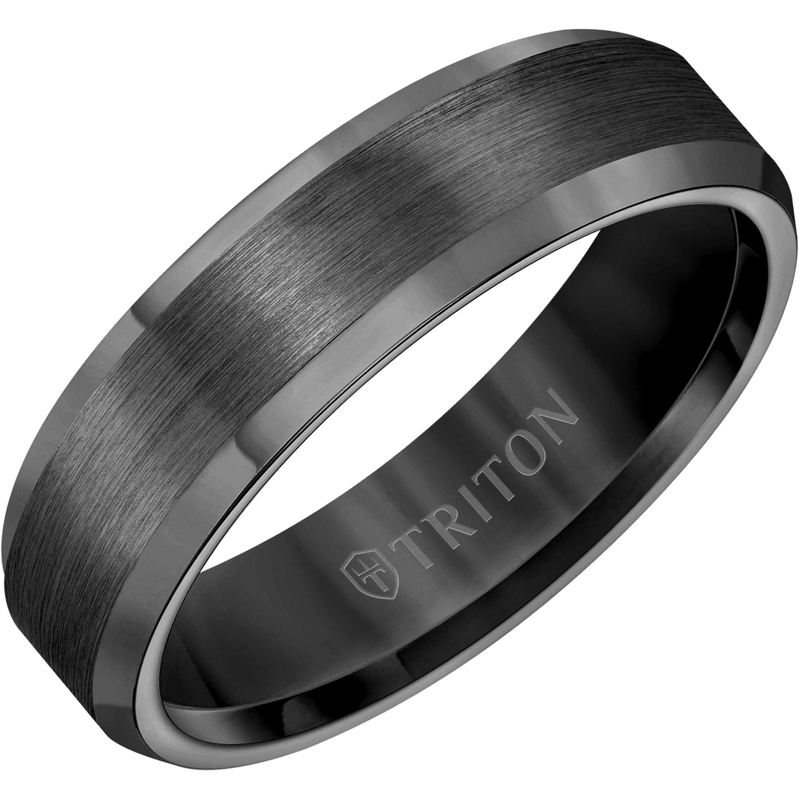 Triton Black Tungsten Carbide 6mm Band - Image 2 of 2