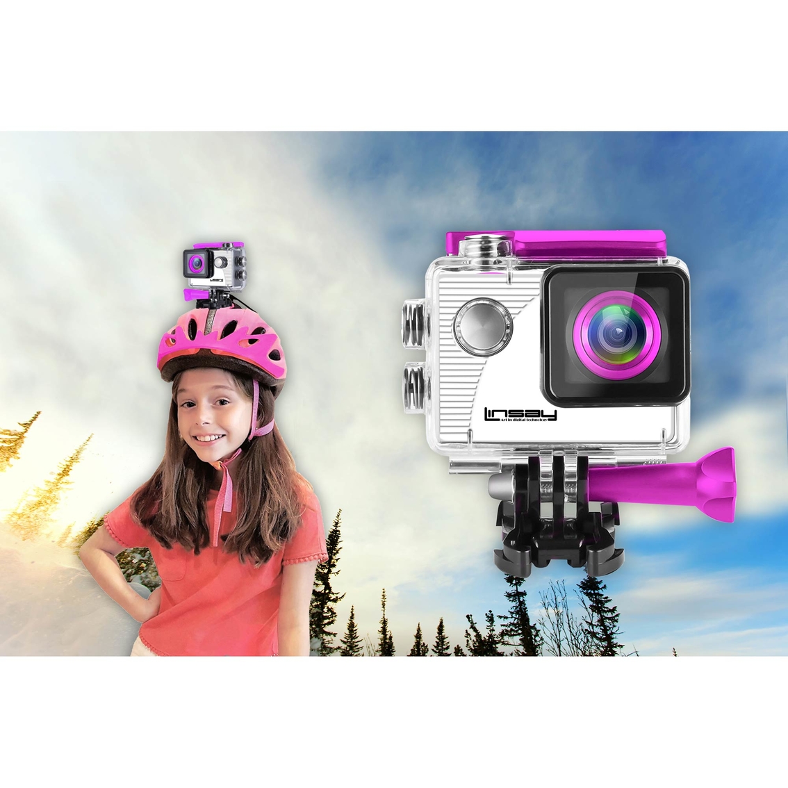 Linsay Funny Kids Pink Action Camera HD Video and Photos - Image 2 of 2