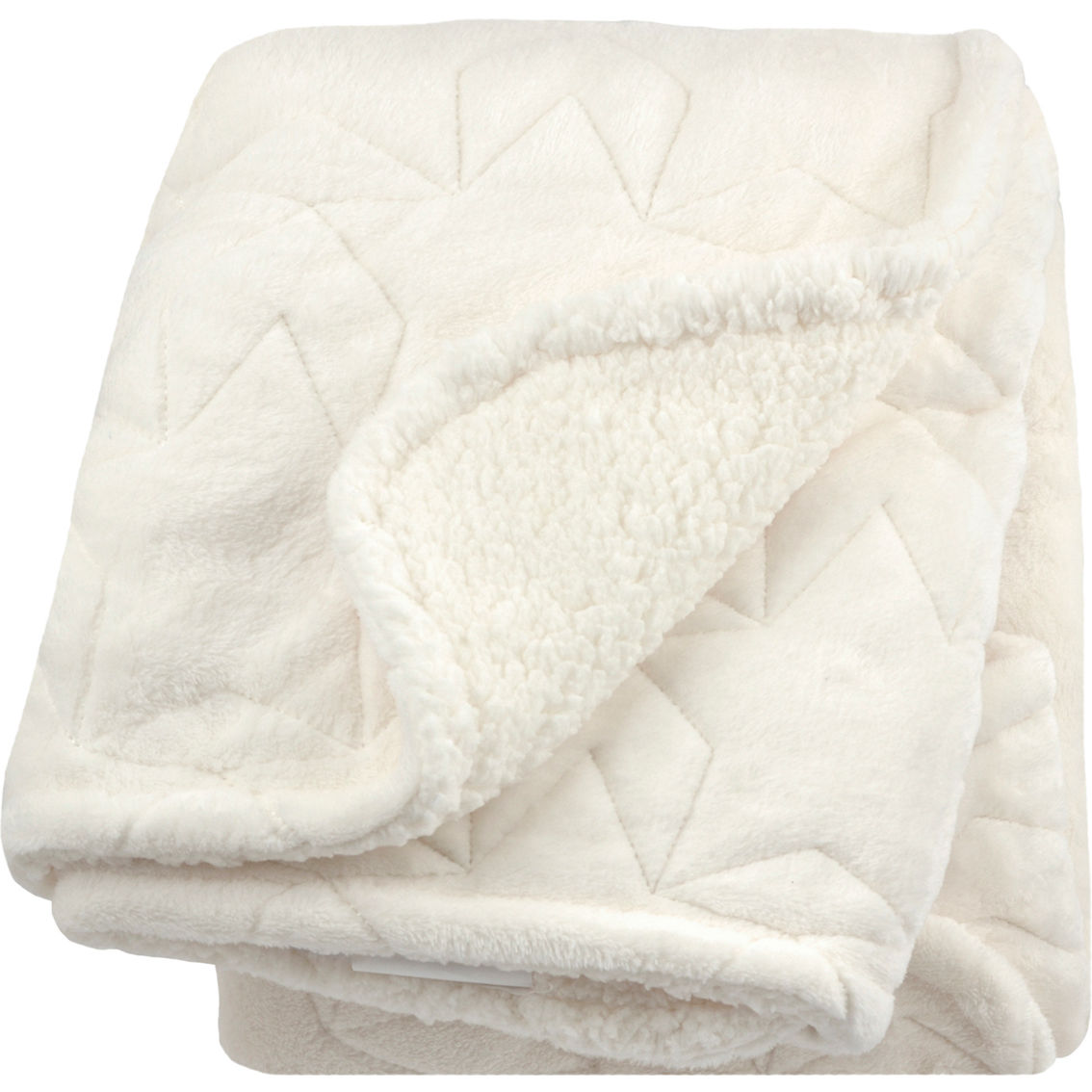 Gerber Just Born Ivory Star Two-Ply Stitched Blanket - Image 2 of 2