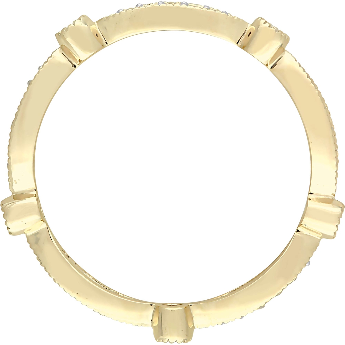 1/4 CT TW Diamond Stackable Anniversary Band in 10k Yellow Gold - Image 3 of 4