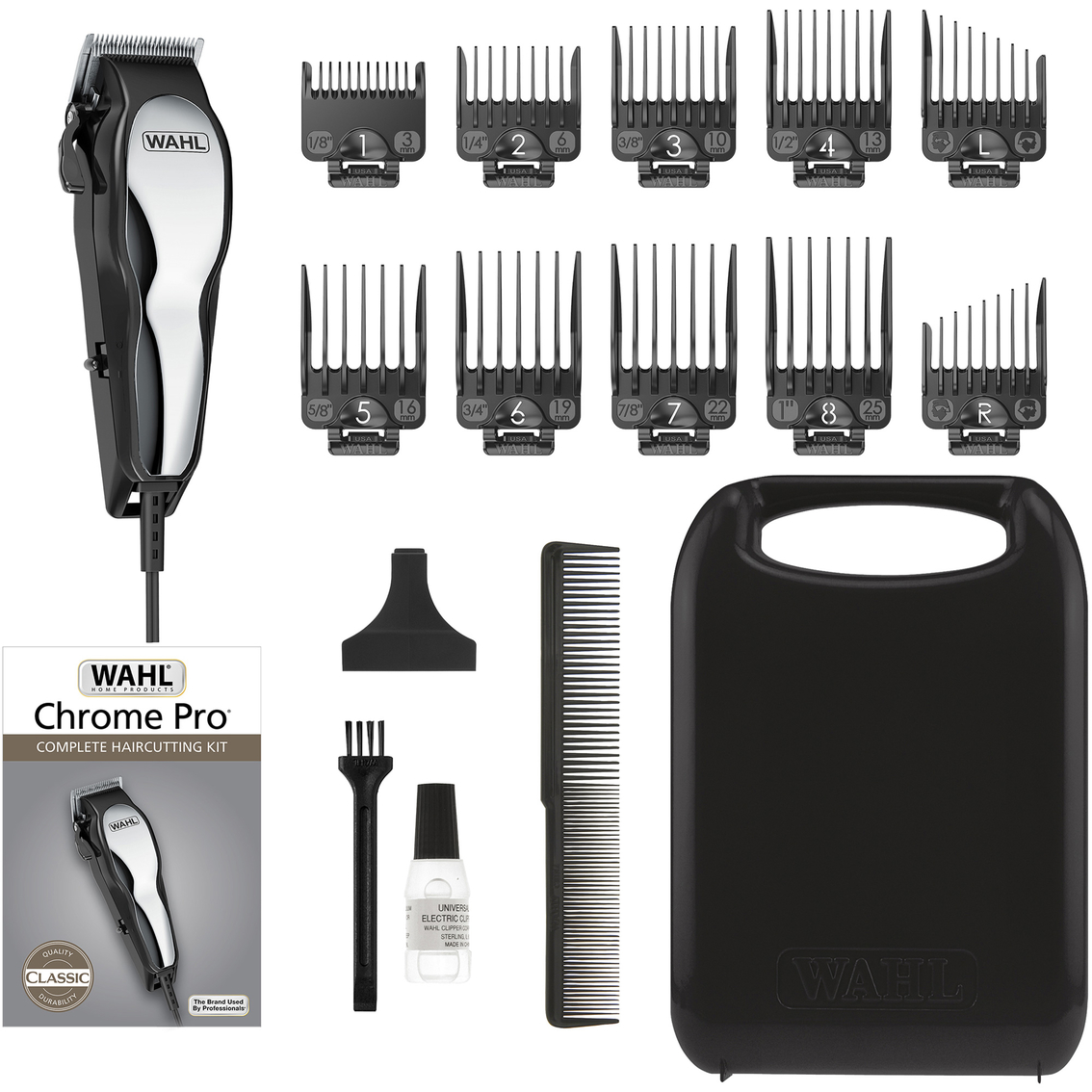 Wahl Chrome Pro Haircutting Clipper Kit - Image 3 of 3