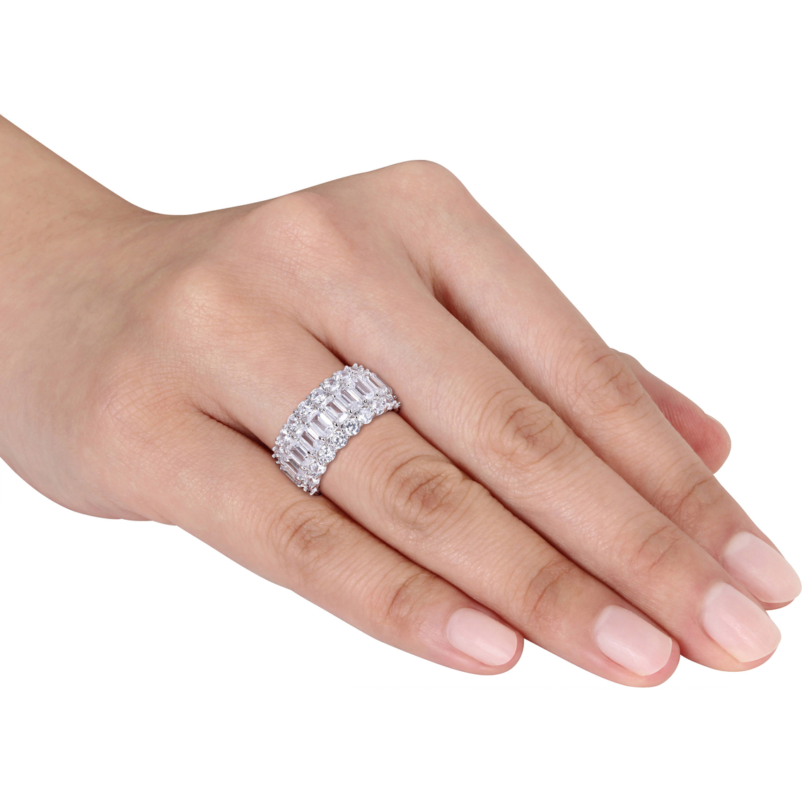 Sofia B. Sterling Silver Cubic Zirconia Eternity Band - Image 4 of 4