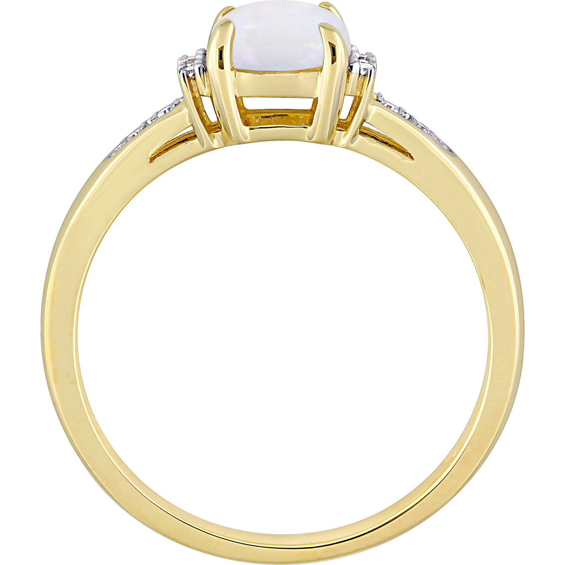 Sofia B. 10K Yellow Gold 1/2 CTW Opal and Diamond Accent Ring - Image 2 of 4