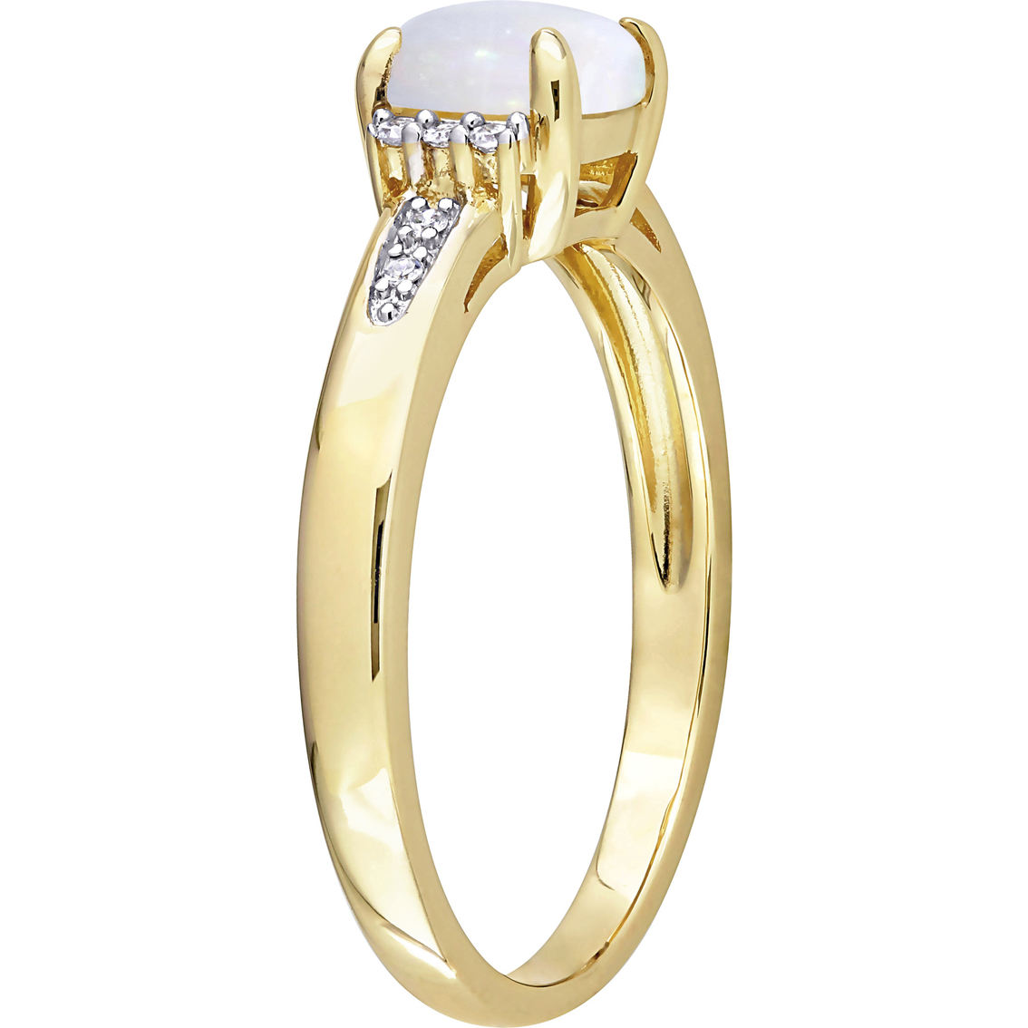 Sofia B. 10K Yellow Gold 1/2 CTW Opal and Diamond Accent Ring - Image 3 of 4