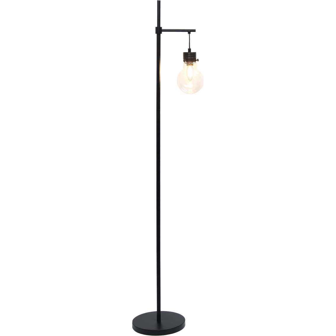 Lalia Home Black Matte 1 Light Beacon Floor Lamp with Clear Glass Shade - Image 2 of 9