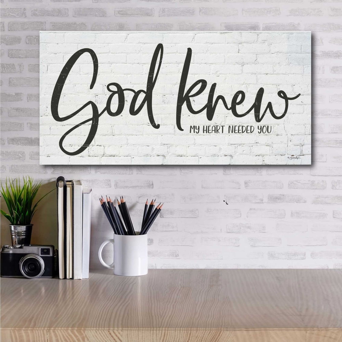 Courtside Market God Knows Canvas Wall Art - Image 2 of 2