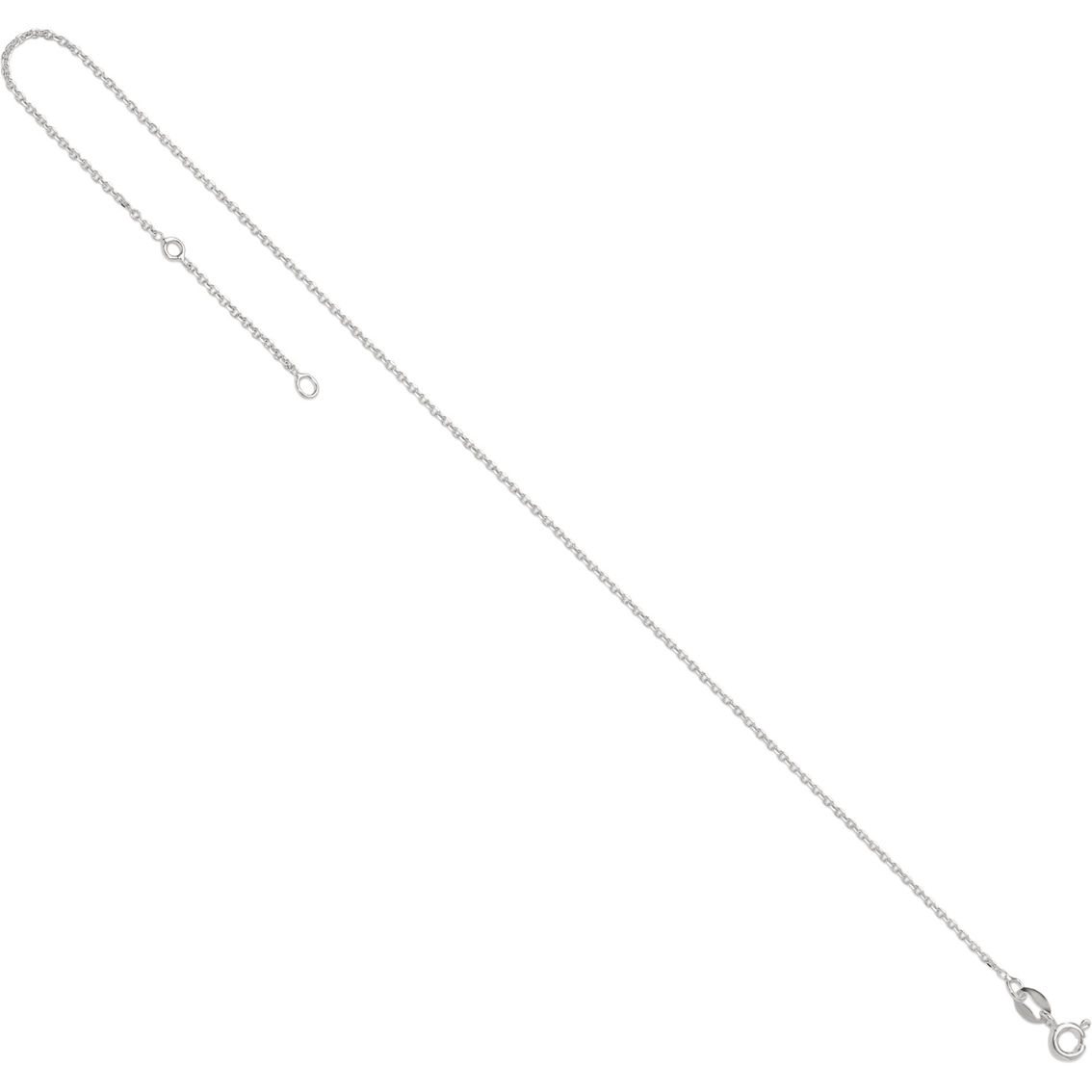 Sterling Silver 10 in. Diamond-Cut Anklet - Image 4 of 6