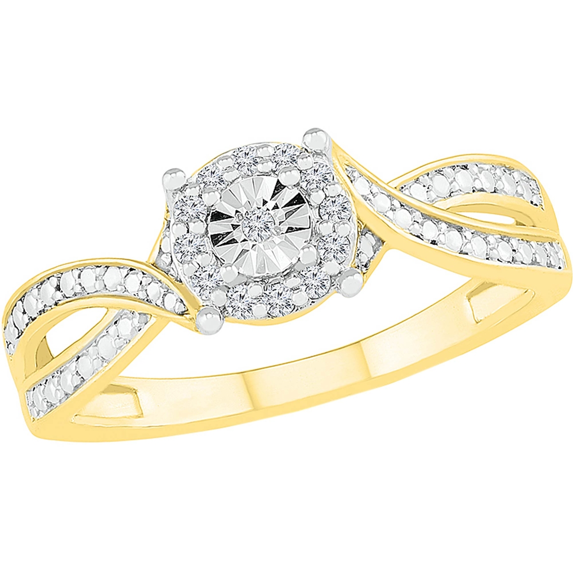 10K Gold Diamond Accent Promise Ring - Image 2 of 2