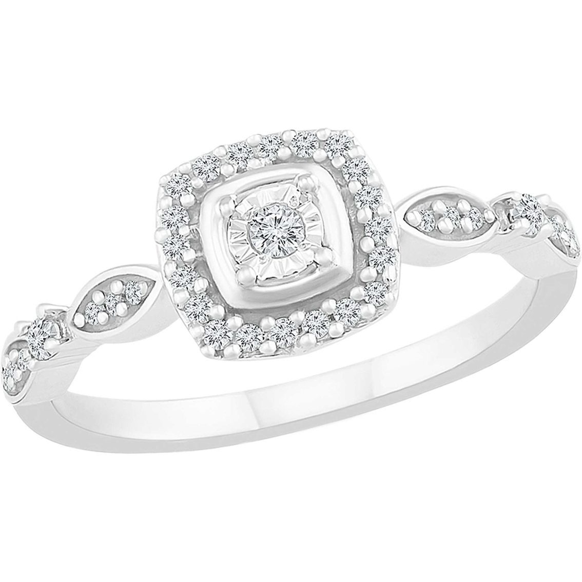 10K White Gold 1/6 CTW Diamond Promise Ring - Image 2 of 2