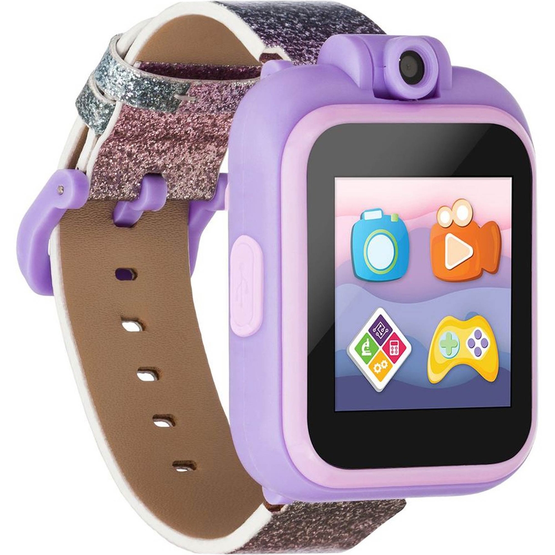 PlayZoom 2 Educational Smartwatch with Headphones: Purple Glitter and Sequin Bow - Image 2 of 7