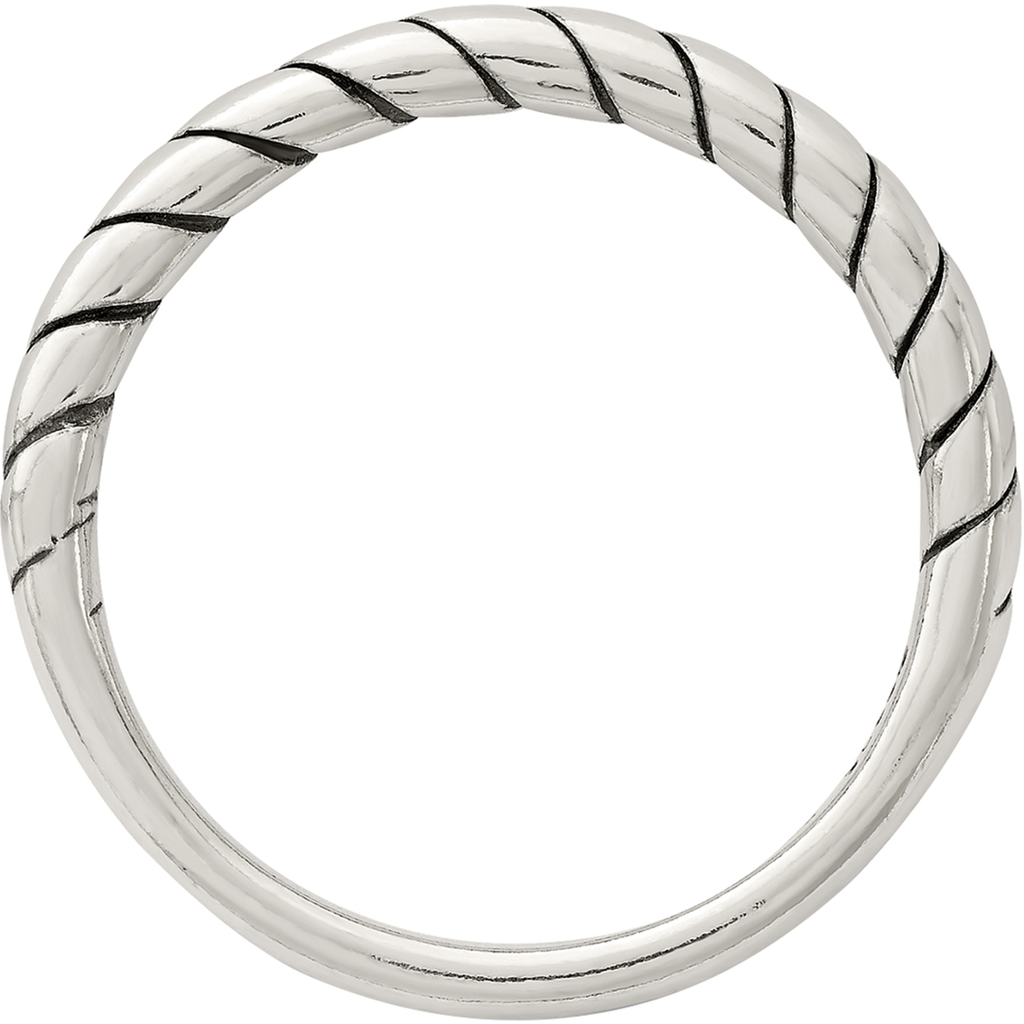 Sterling Silver Stackable Twist Ring - Image 2 of 3