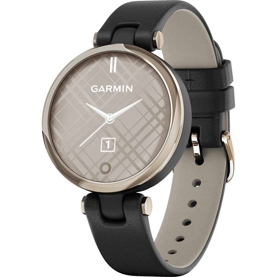 Garmin Lily Sports Edition Cream Gold Bezel White Case Leather Band Smartwatch - Image 3 of 4