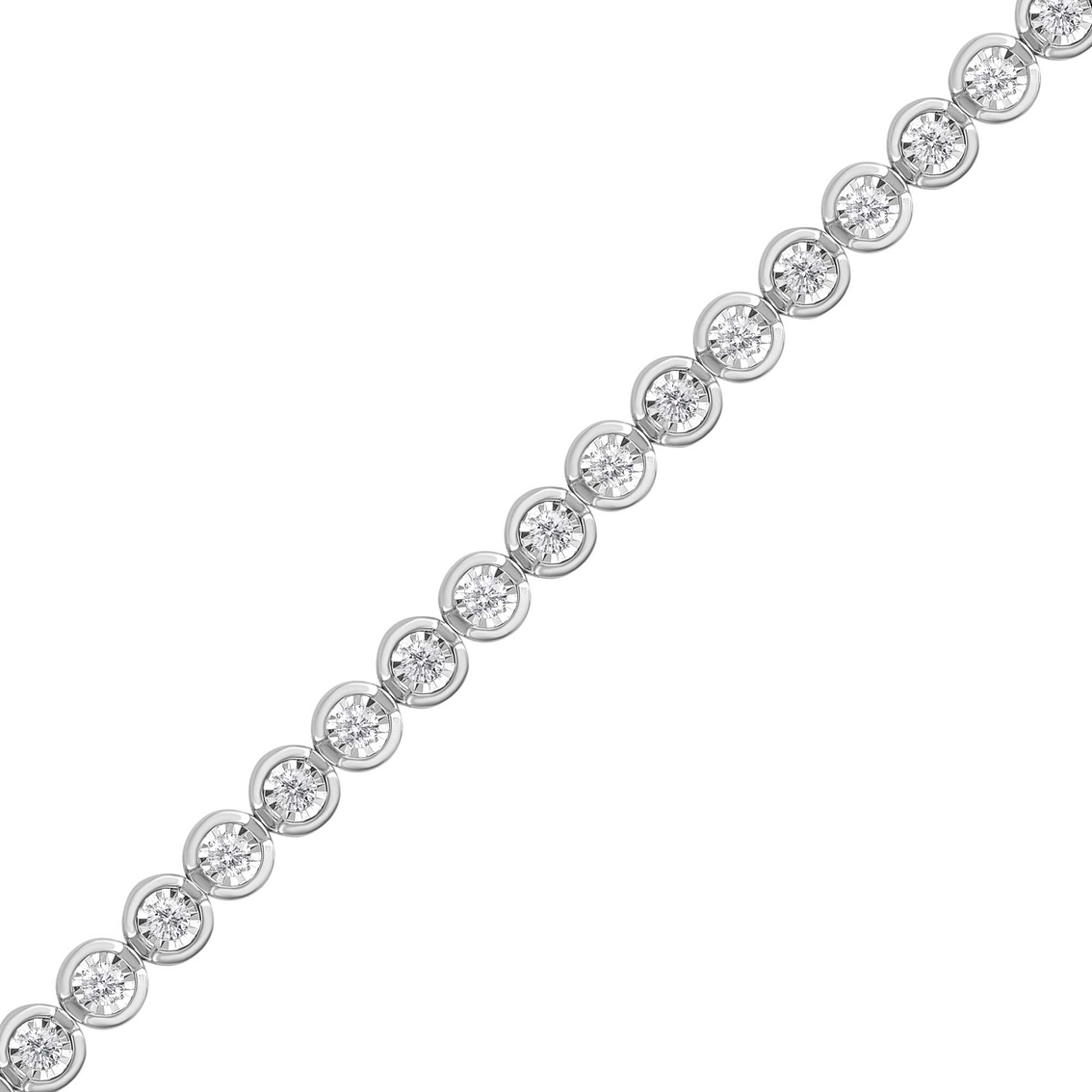 Sterling Silver 1 CTW Promo Diamond Tennis Bracelet - Image 2 of 3