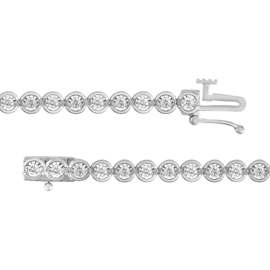 Sterling Silver 1 CTW Promo Diamond Tennis Bracelet - Image 3 of 3