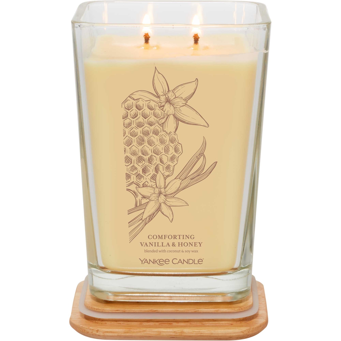 Yankee Candle Large Well Living Comforting Vanilla and Honey 2 Wick Square Candle - Image 2 of 2