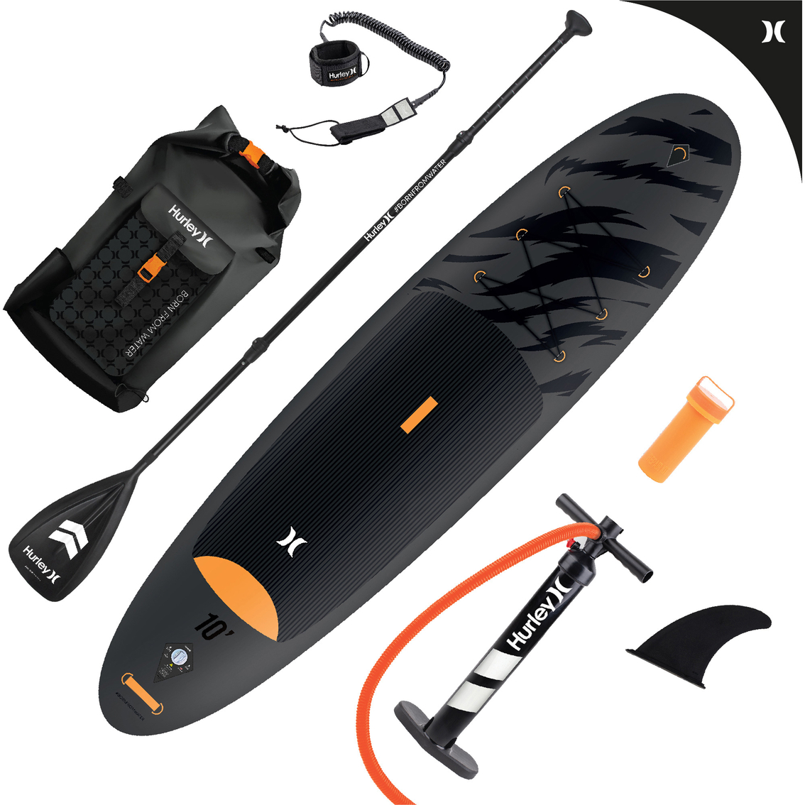 Hurley Advantage 10 ft. Stand Up Paddle Board with Hikeable Backpack - Image 6 of 7