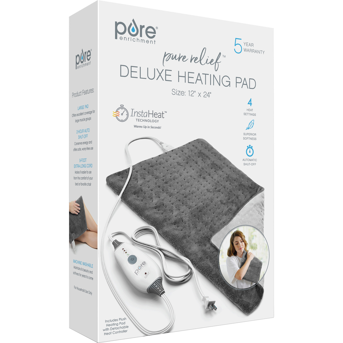 Pure Enrichment PureRelief Deluxe Heating Pad 12 x 24 in. - Image 5 of 5