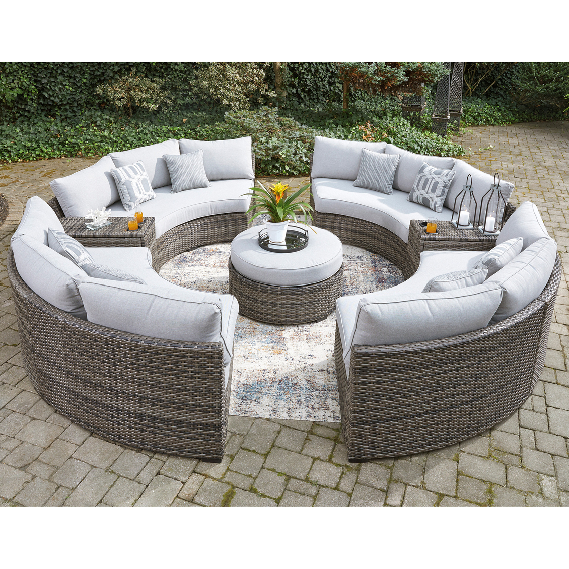 Signature Design by Ashley Harbor Court 7 pc. Outdoor Set - Image 2 of 6