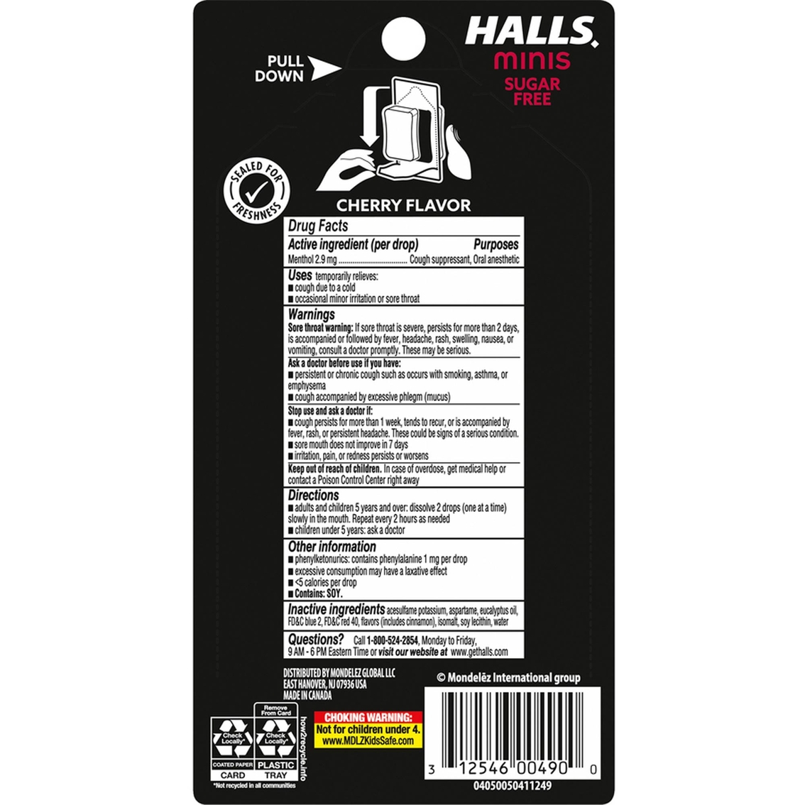 Halls Minis Sugar Free Cough Drops  24 ct. - Image 2 of 8