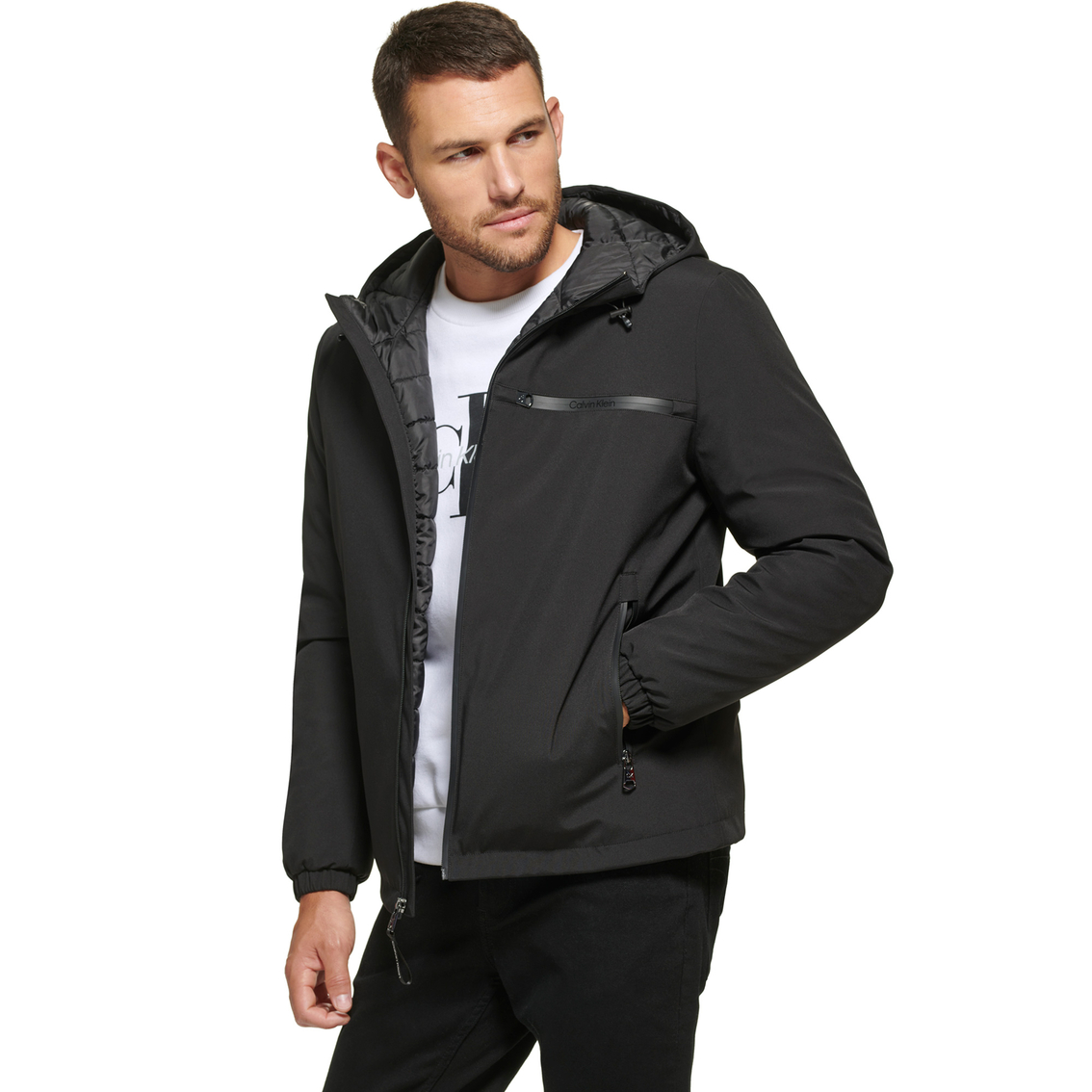 Calvin Klein Hooded Stretch Jacket - Image 6 of 10