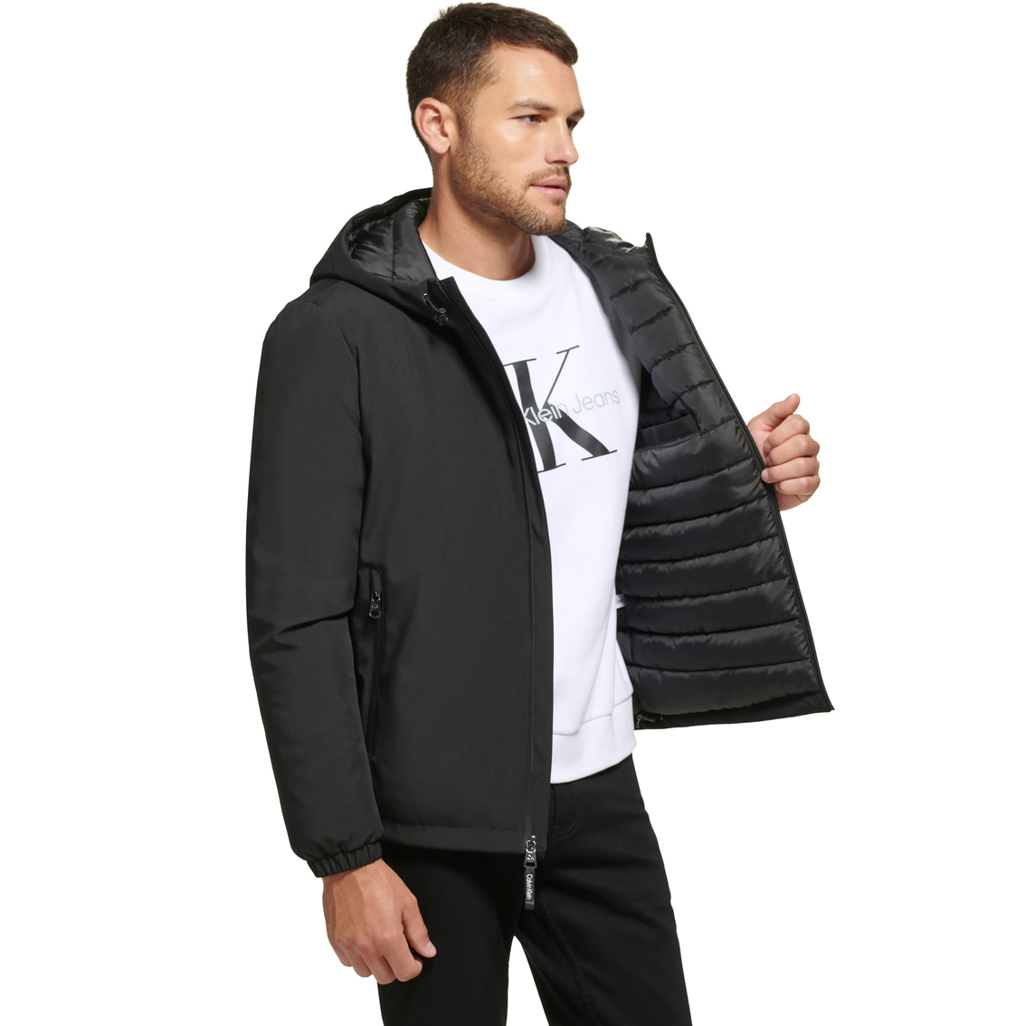 Calvin Klein Hooded Stretch Jacket - Image 7 of 10