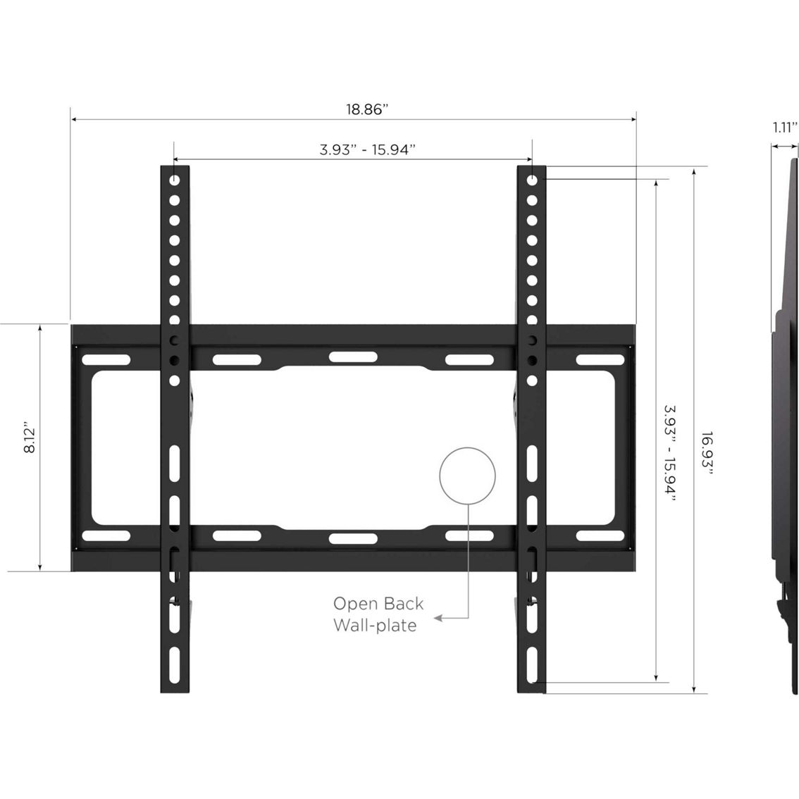 ProMounts Low Profile Fixed TV Wall Mount for 32 - 60 in. TVs Up to 100 lbs. - Image 8 of 9