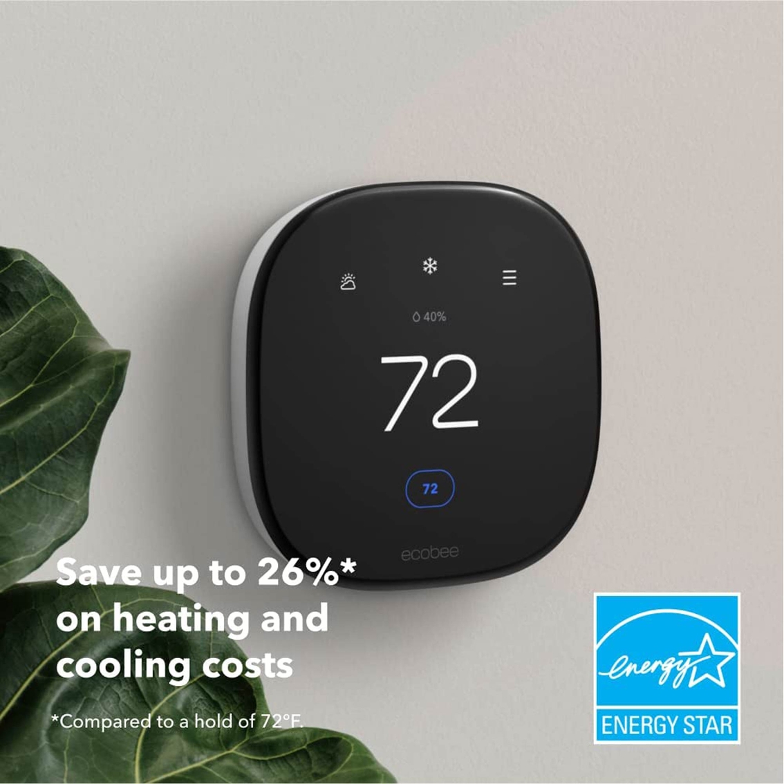 Ecobee Enhanced Smart Programmable Touch Screen WiFi Thermostat - Image 2 of 9