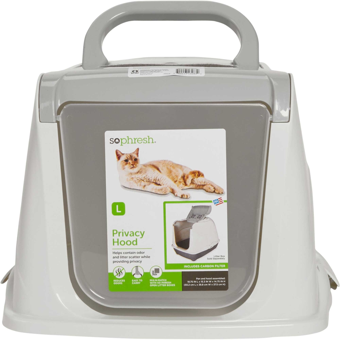 So Phresh White Flip Top Cat Litter Box Hood, 19.7 in. L x 15.3 in. W x 10.5 in. H - Image 2 of 3