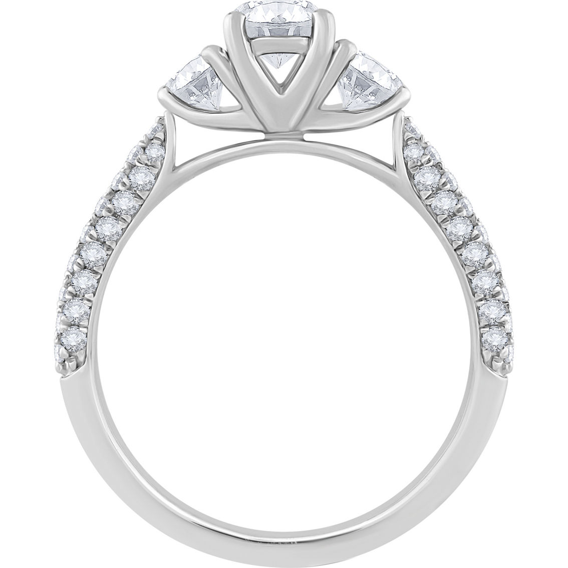 From the Heart 1 1/2 CTW Lab Grown Diamond Engagement Ring with Center Oval Cut - Image 2 of 2