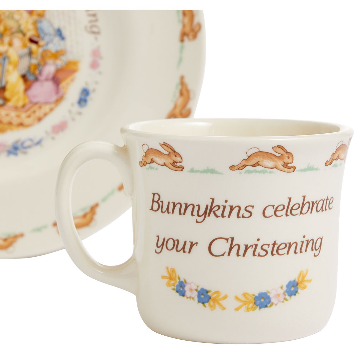 Royal Doulton Bunnykins Christening Plate & Mug 2 pc. Set - Image 2 of 2