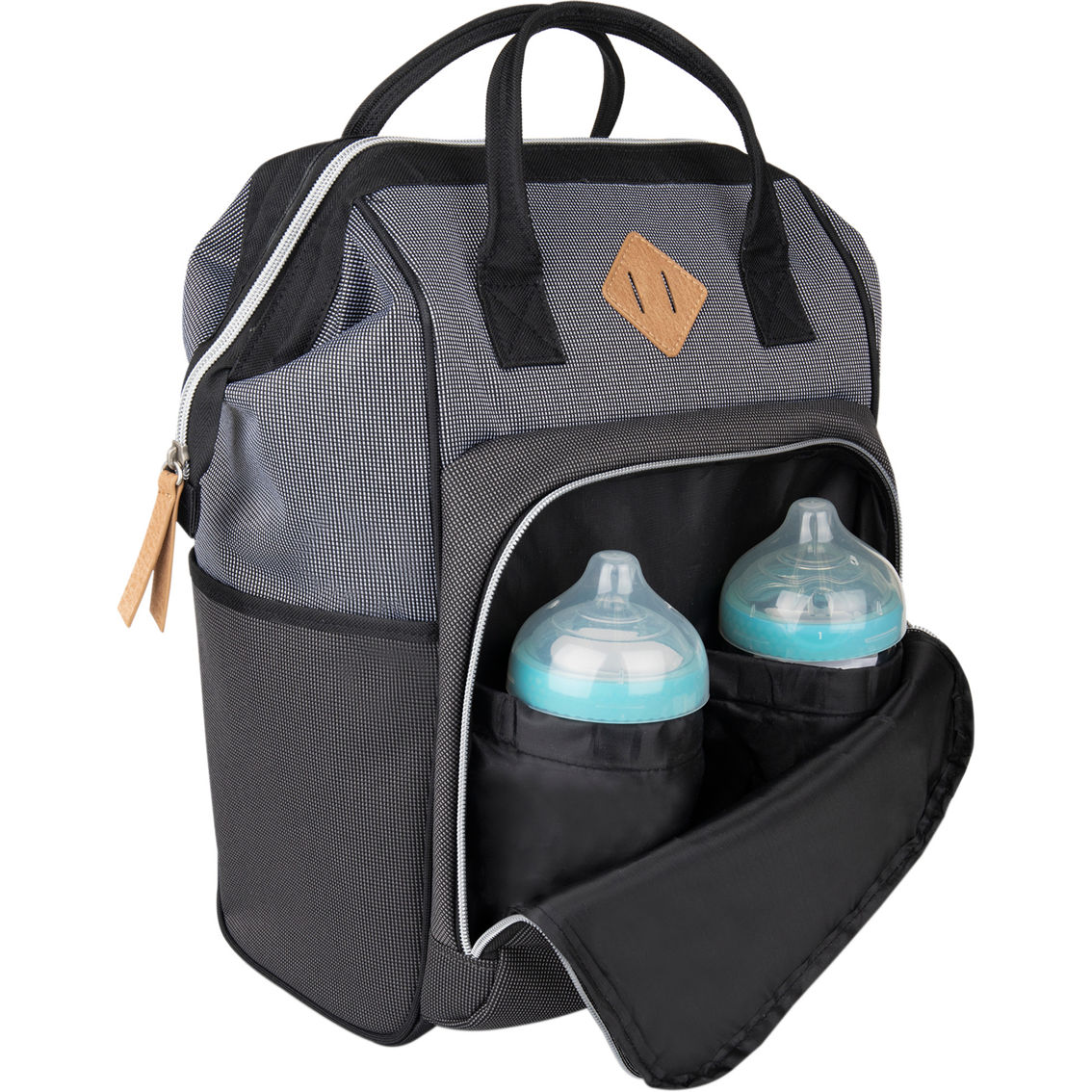 Baby Boom Gear Backpack Diaper Bag, Grey Tonal - Image 2 of 3