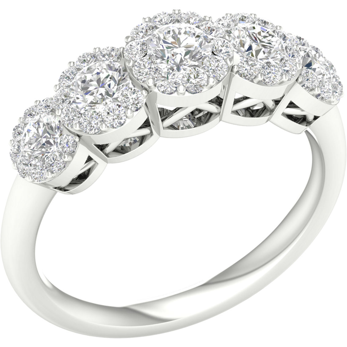 Pure Brilliance 14K White Gold 1 CTW Anniversary Band with IGI Certification - Image 2 of 2