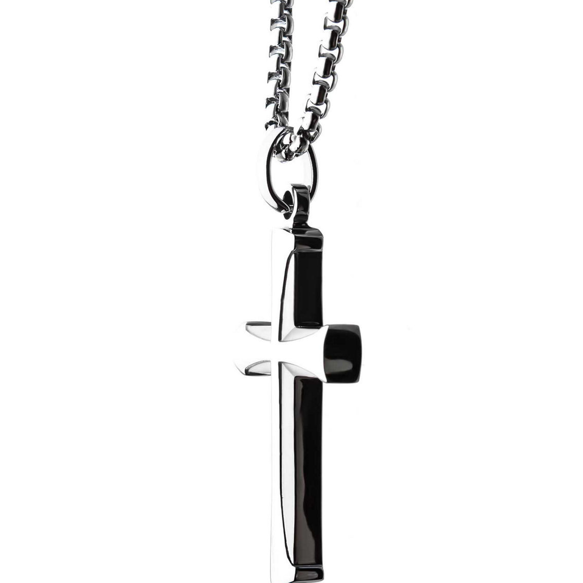 Inox Stainless Steel Apostle Cross Pendant with Steel Bold Box Chain - Image 3 of 4