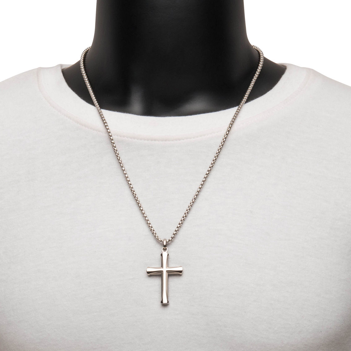 Inox Stainless Steel Apostle Cross Pendant with Steel Bold Box Chain - Image 4 of 4