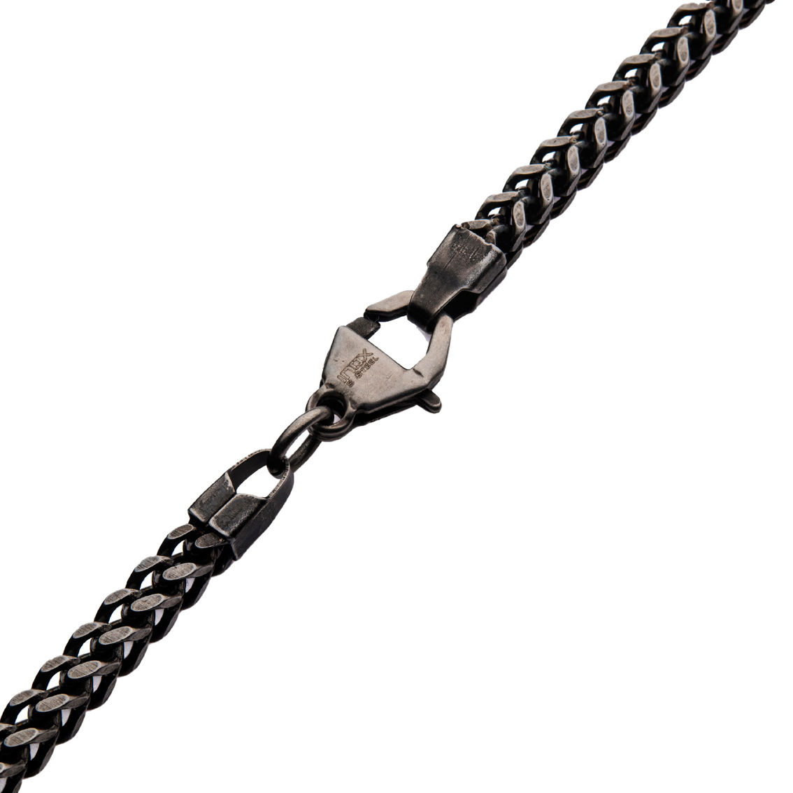 Inox Oxidized Stainless Steel Franco Chain Necklace - Image 2 of 2