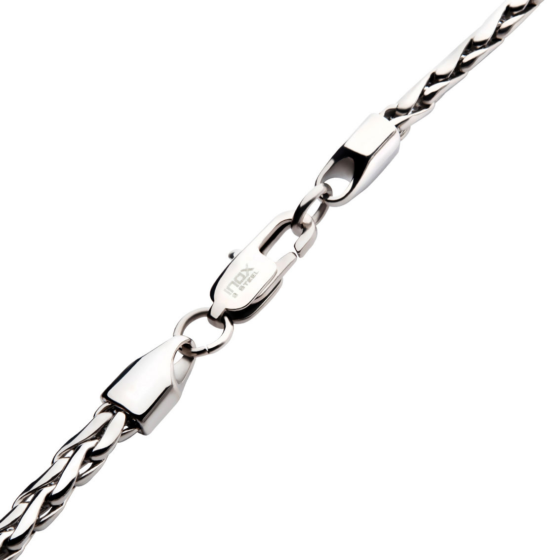 Inox Polished Finish Stainless Steel Spiga Chain Necklace - Image 2 of 4
