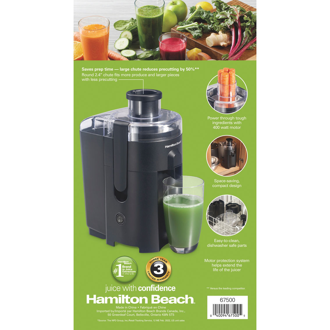 Hamilton Beach Stack & Snap 10  Cup Food Processor - Image 5 of 5