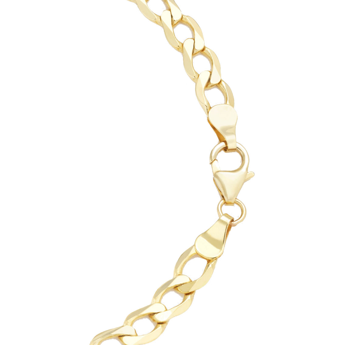 14K Yellow Gold 6mm Solid Open Curb Chain Bracelet 8 in. - Image 2 of 2