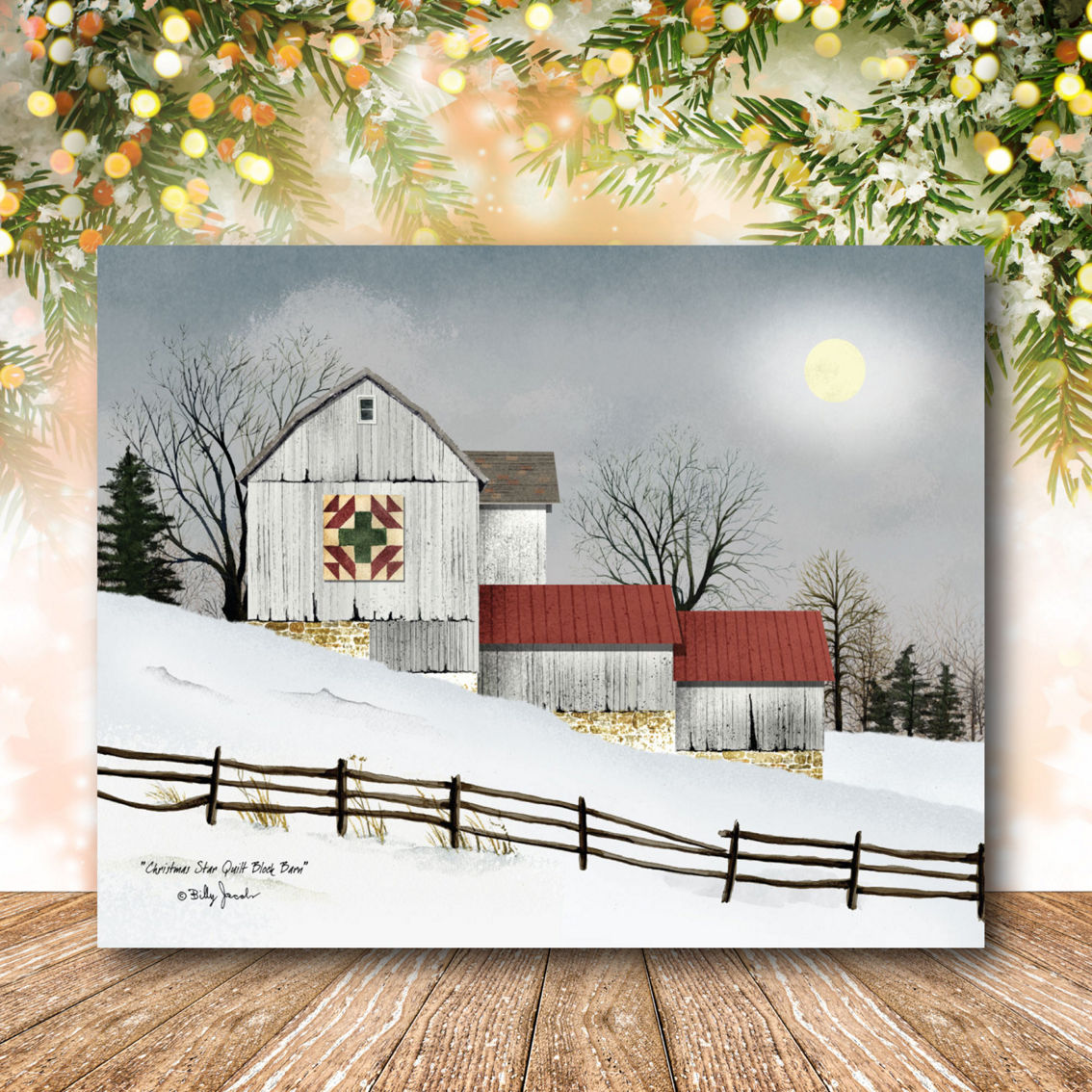 Courtside Market Quilted Barn Gallery Wrapped Canvas Wall Art - Image 2 of 2