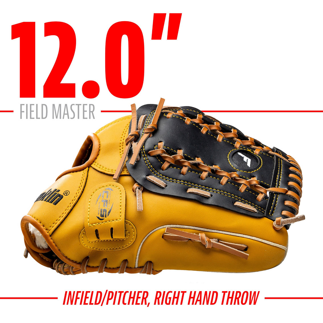 Franklin 12 in. Ultra-Durable Synthetic Leather Field Master Series Baseball Glove - Image 5 of 7
