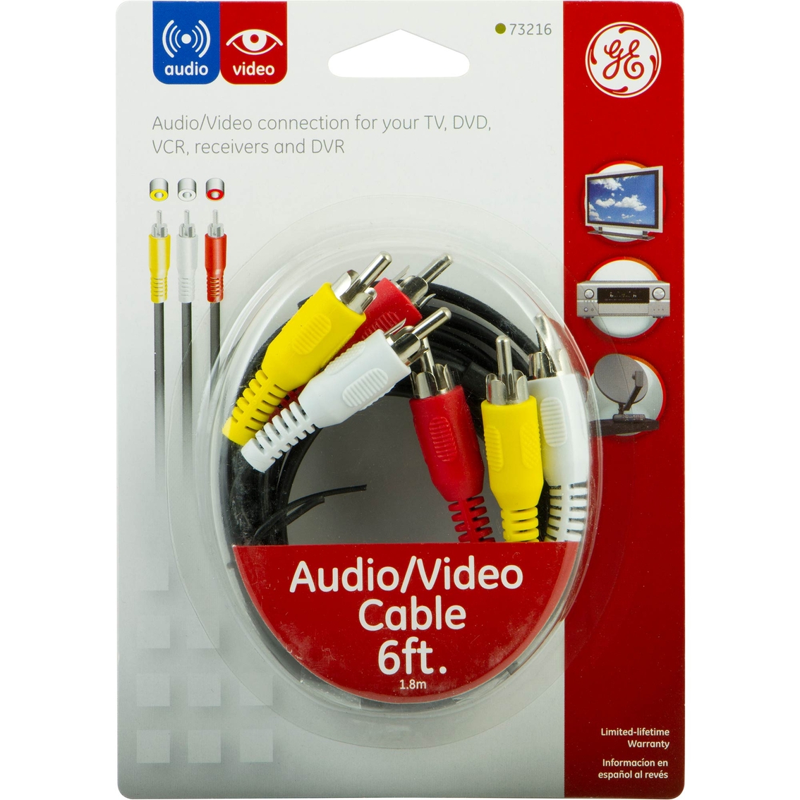 GE 6 ft. Audio/Video Cable - Image 2 of 2