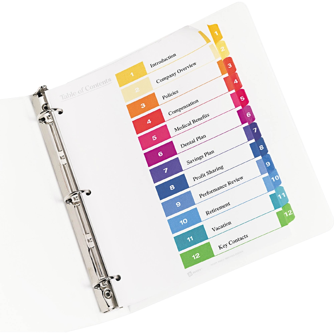 Avery Ready Index Table of Contents Dividers, 12-Tab Set - Image 3 of 3