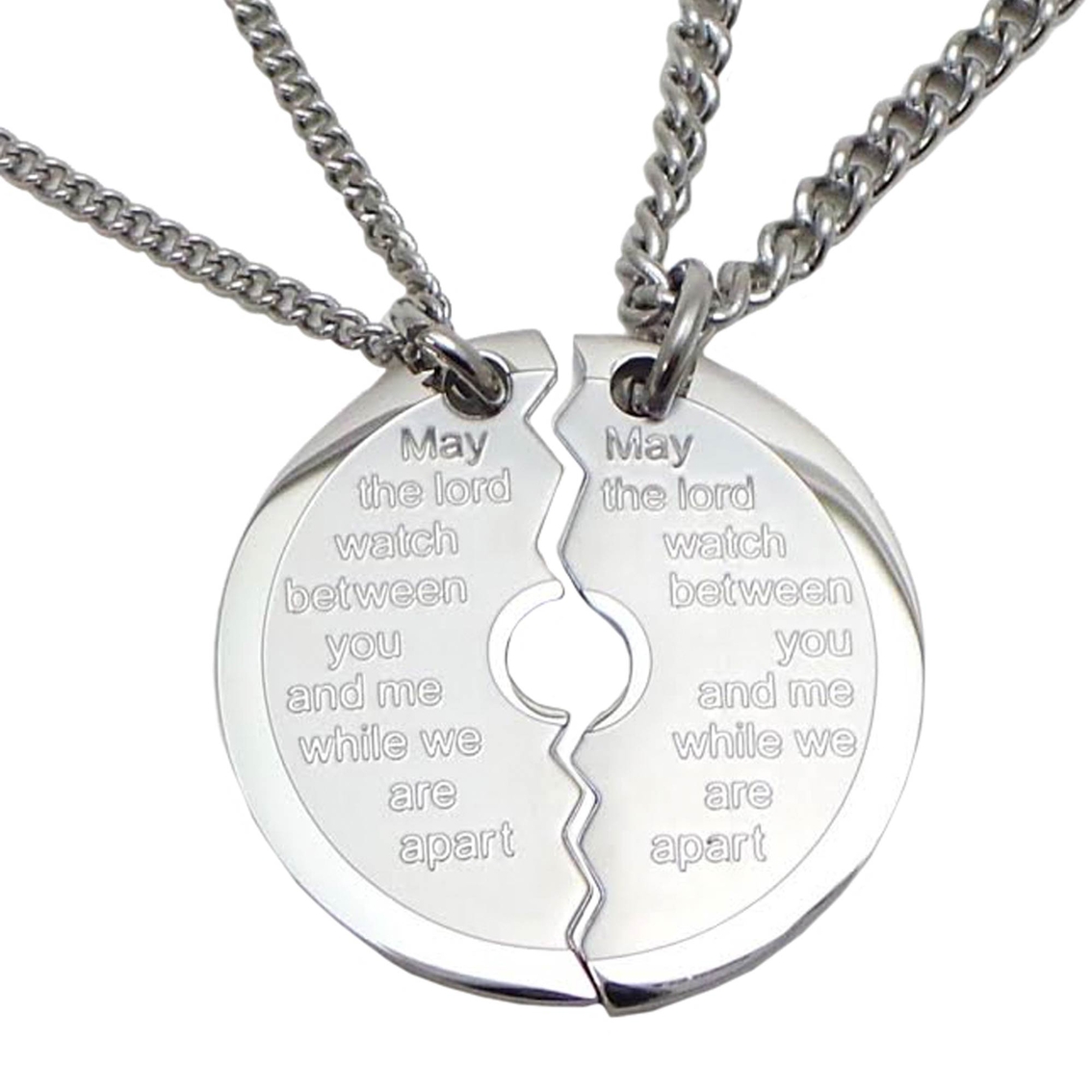 Shields of Strength Stainless Steel Large Split Weight Necklace Genesis 31:49 - Image 2 of 2