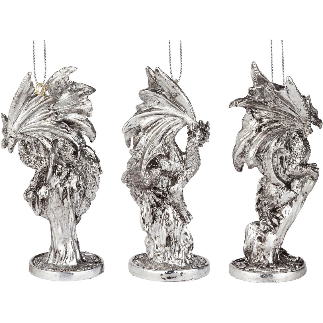 Design Toscano Three Dragons of the Amesbury Holiday Gemstone Ornament 3 pc. Set - Image 4 of 6