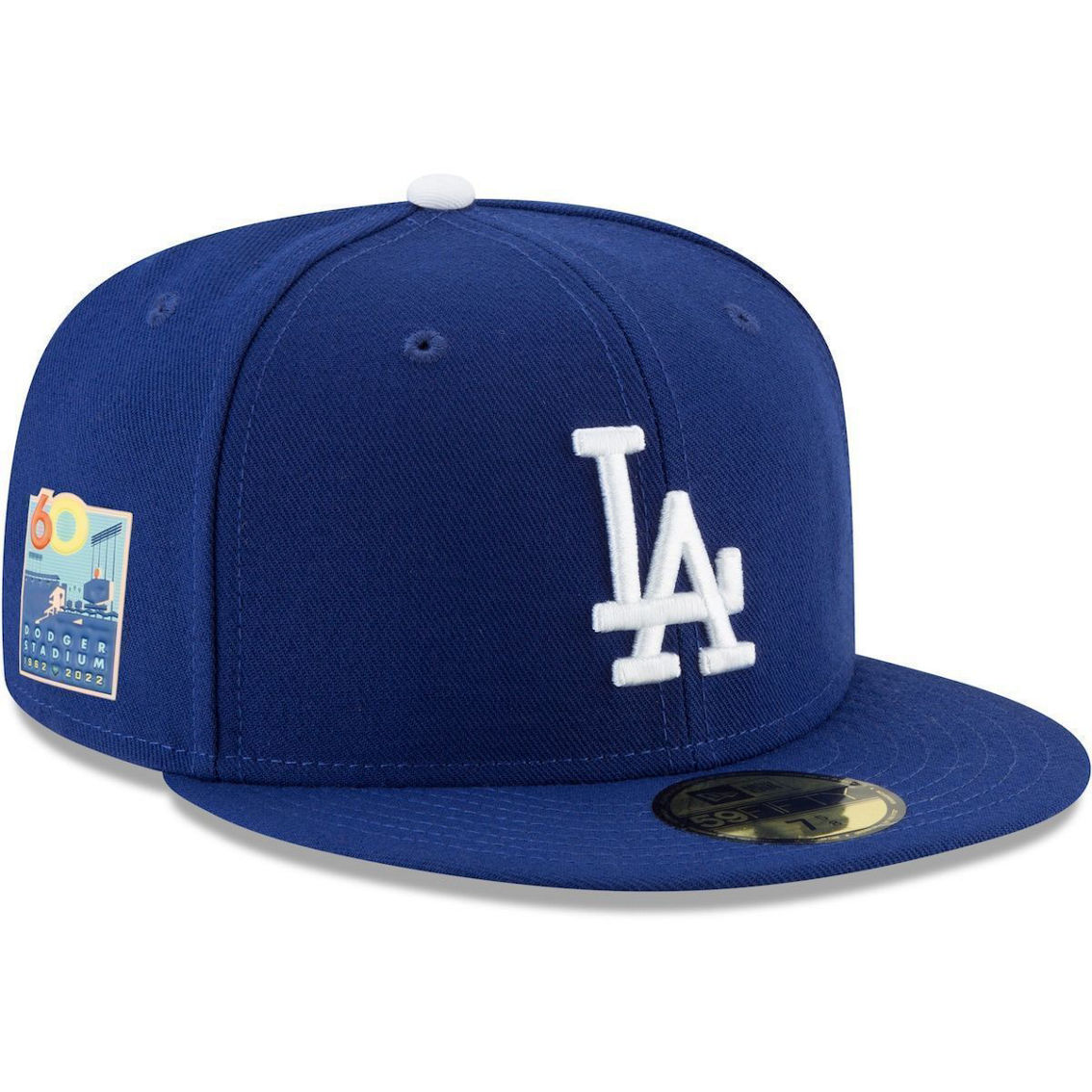 New Era Men's Royal Los Angeles Dodgers 60th Anniversary Authentic Collection On-Field 59FIFTY Fitted Hat - Image 2 of 4