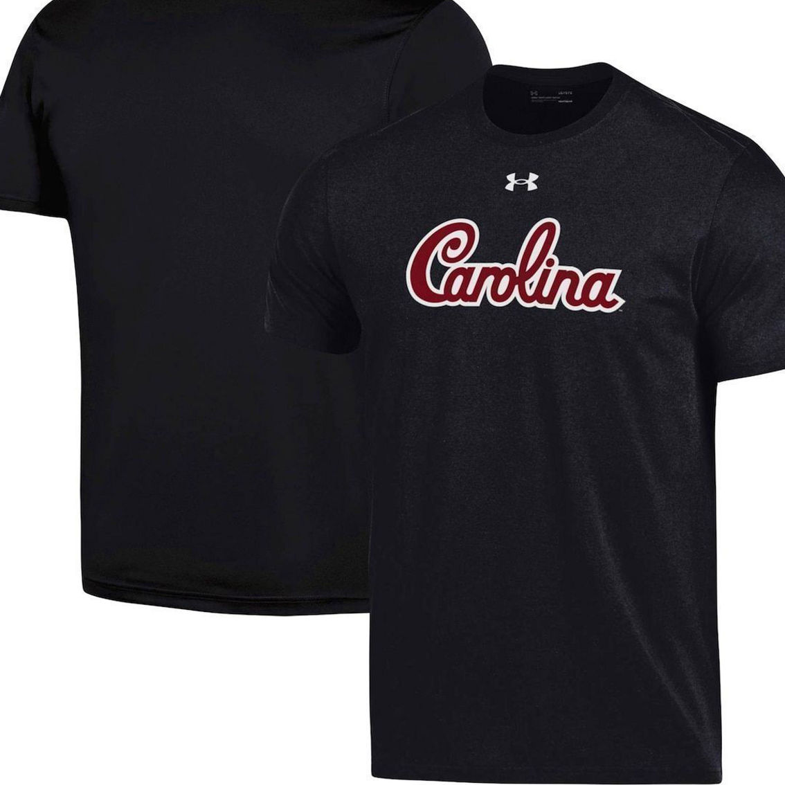 Under Armour Men's Black South Carolina Gamecocks School Logo Wordmark Performance Cotton T-Shirt - Image 2 of 4