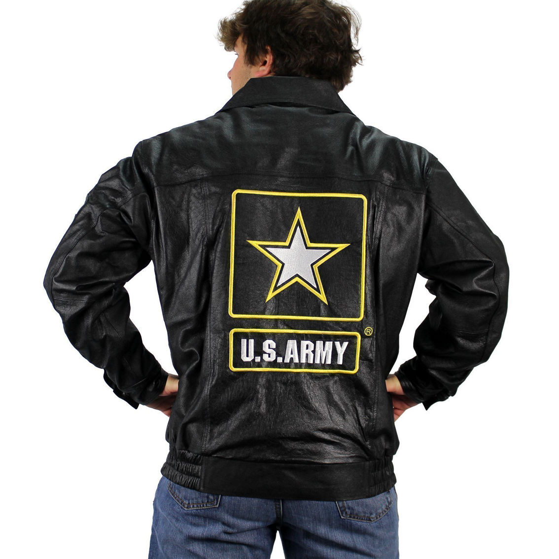 US Army Leather Jacket - Image 2 of 2